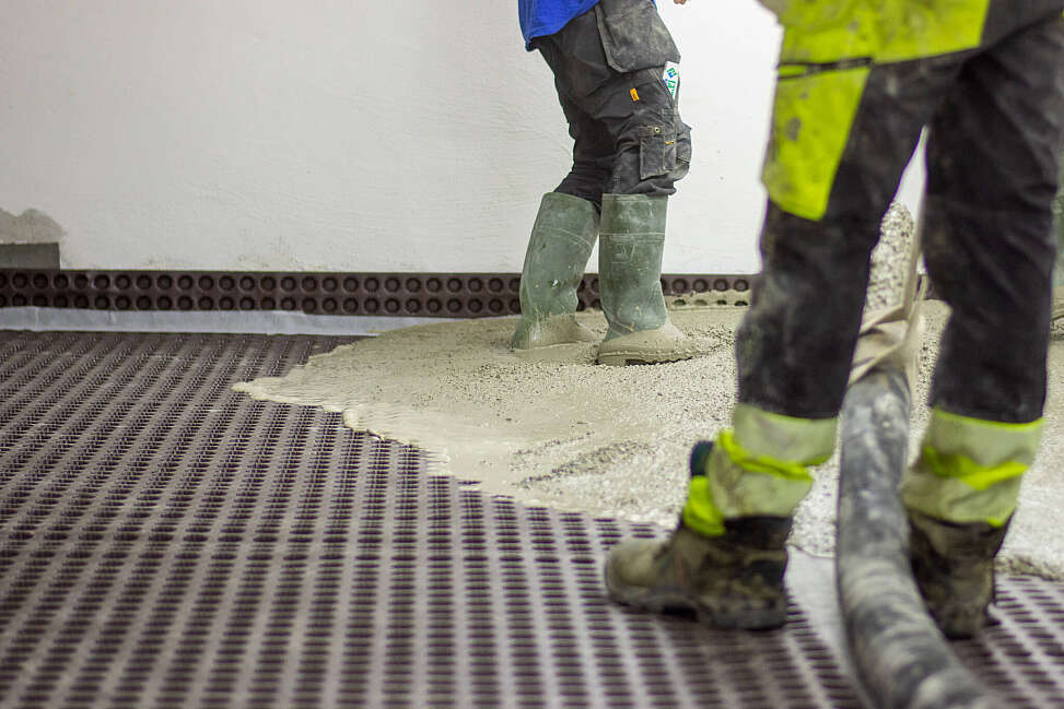 Vloerdrainage met betonvloer